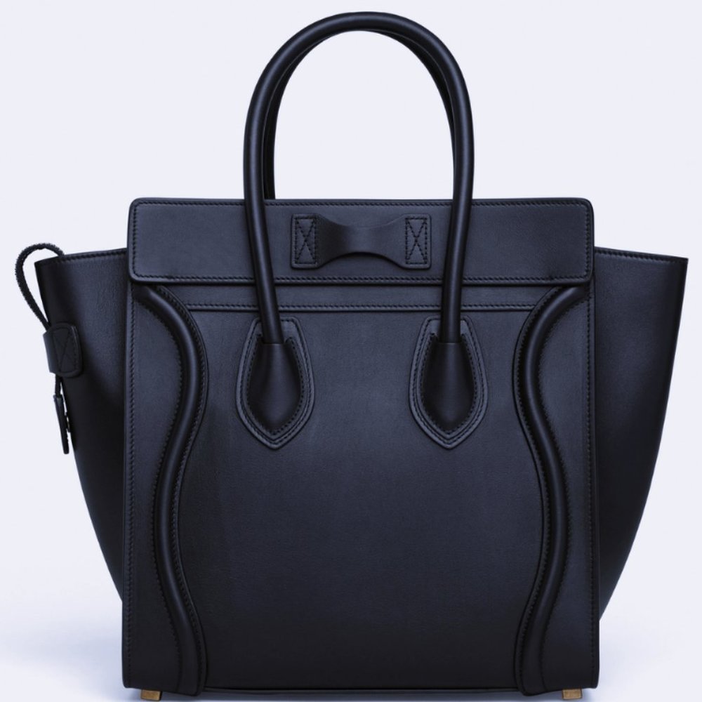 CELINE MICRO LUGGAGE HANDBAG IN SMOOTH CALFSKIN BLACK - Picture 3 of 15